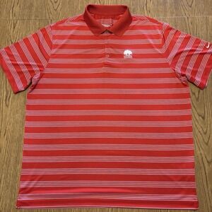 Nike Golf Tour Performance Dri-Fit Polo Shirt XXL Belfair Striped Red